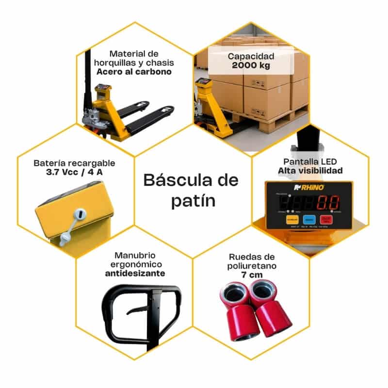 BAPAT-2T RHINO Báscula de Patín 2 Toneladas con Indicador Integrado - Imagen 12