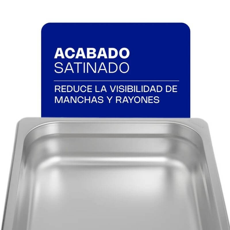 INAM-2.5 CALEDONIA Inserto Medio 2.5" / 3.8 Litros de Acero Inoxidable 32.5 x 26.5 x 6.35 cm - Imagen 2