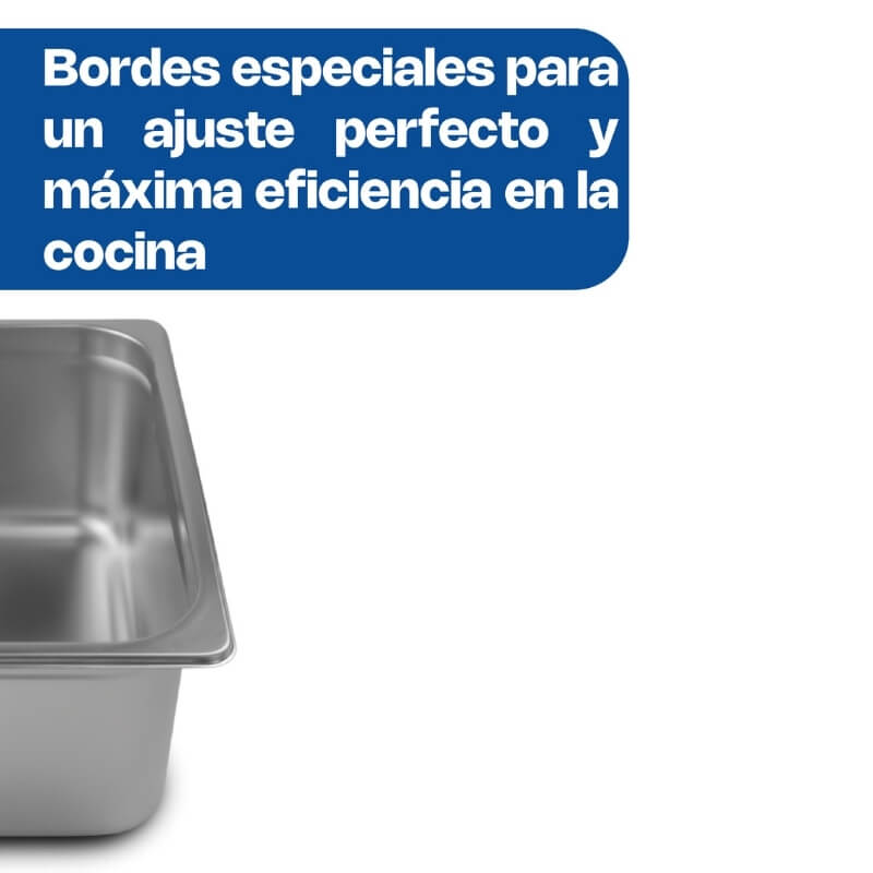 INAM-8 CALEDONIA Inserto Medio 8" / 12 Litros de Acero Inoxidable 32.5 x 26.5 x 20.32 cm - Imagen 2