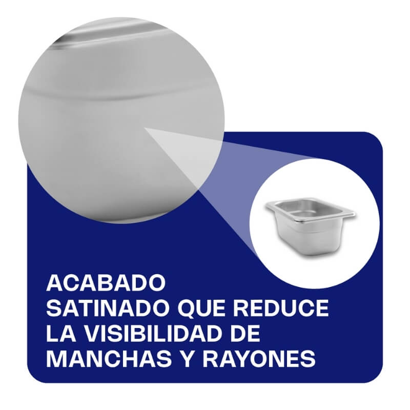 INAN-2.5 CALEDONIA Inserto Noveno 2.5" / 0.7 Litros de Acero Inoxidable 17.5 x 11 x 6.35 cm - Imagen 2
