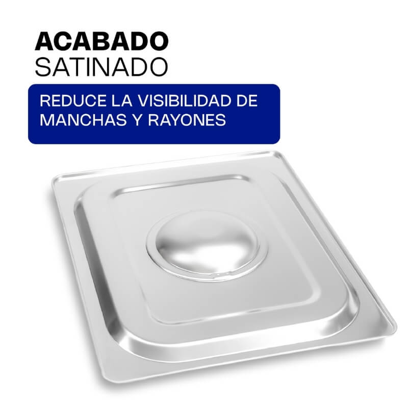 TAME-COM CALEDONIA Tapa de Inserto Medio de Acero Inoxidable 33 x 26.5 x 1 cm - Imagen 2