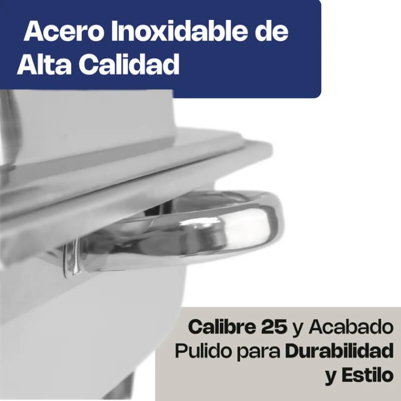 CHEME-4 CALEDONIA Chafer Económico Medio 4 Litros de Acero Inoxidable - Imagen 2