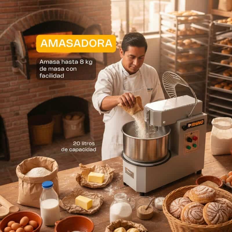 AMASA-20PRO RHINO Amasadora Procesamiento Prologado 2 Velocidades - Imagen 2