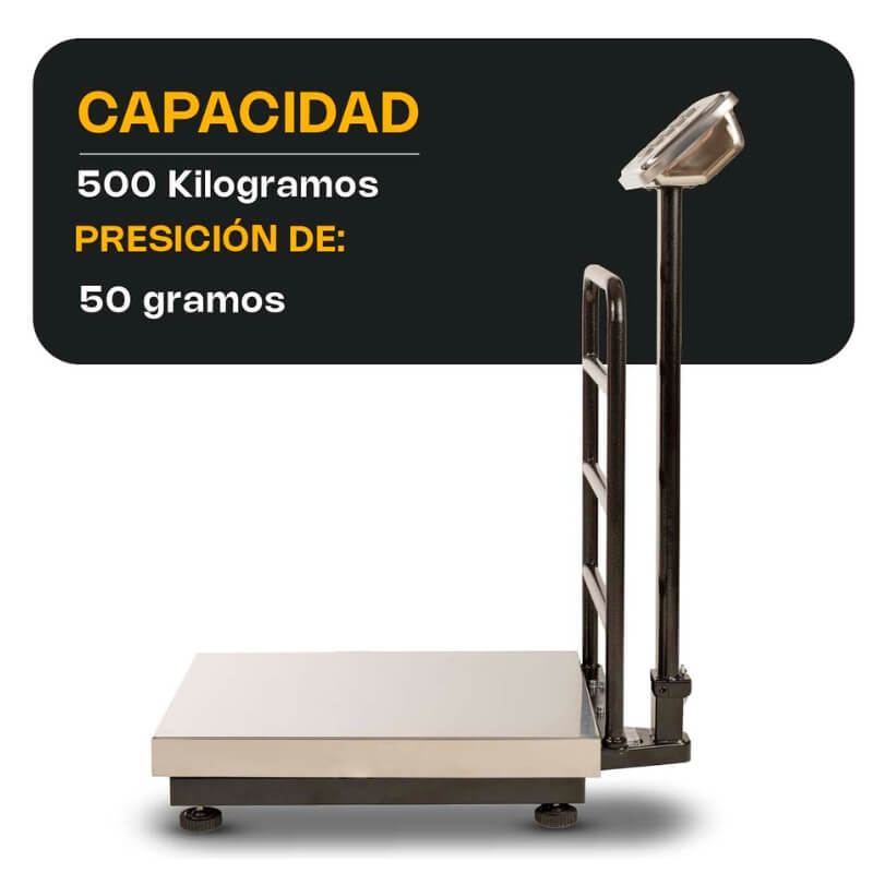 BAPCA-500 RHINO Báscula de Plataforma Plegable con Indicador de Acero 500 kg - Imagen 2