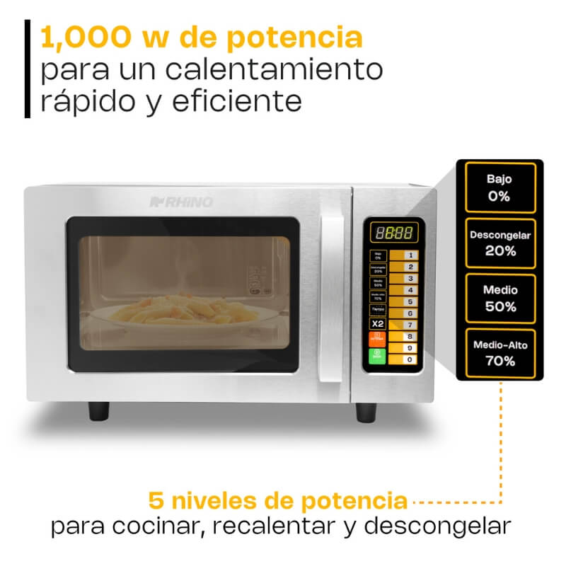 HOMIC-09D RHINO Horno de Microondas 0.9 pies Digital - Imagen 2