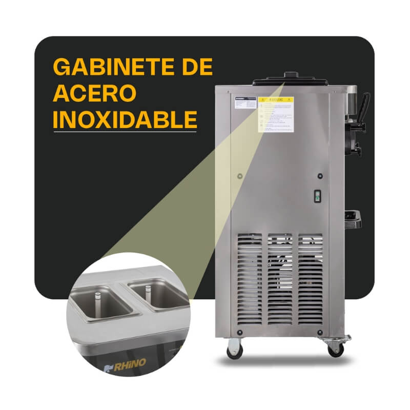 HELA-25P RHINO Máquina de Helados Suave 25 Litros - Imagen 3