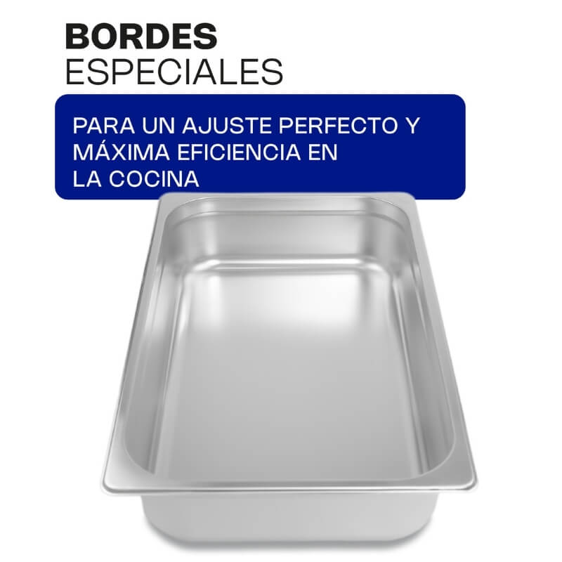 INAE-4 CALEDONIA Inserto Entero 4" / 13.3 Litros de Acero Inoxidable 33 x 53.5 x 10.16 cm - Imagen 3