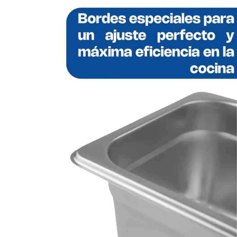 INAS-4 CALEDONIA Inserto Sexto 4" / 2.8 Litros de Acero Inoxidable 17.5 x 16 x 10.16 cm - Imagen 4