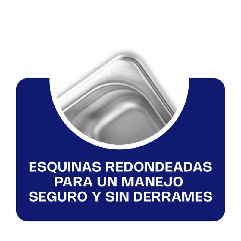 INAN-2.5 CALEDONIA Inserto Noveno 2.5" / 0.7 Litros de Acero Inoxidable 17.5 x 11 x 6.35 cm - Imagen 3