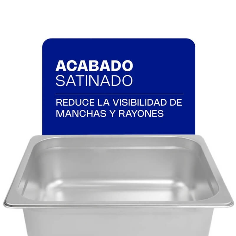 INAN-4 CALEDONIA Inserto Noveno 4" / 1 Litro de Acero Inoxidable 17.5 x 11 x 10.16 cm - Imagen 3
