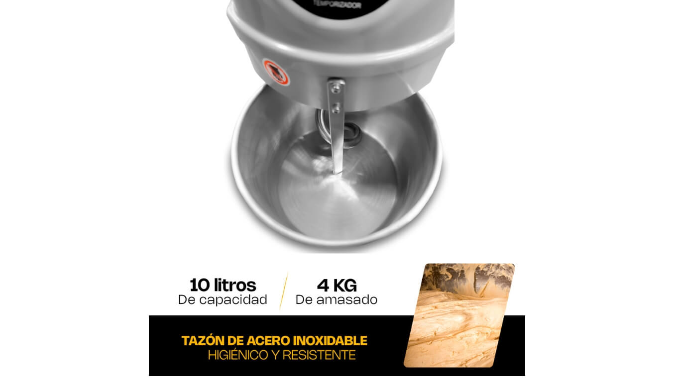 AMASA-10 RHINO Amasadora Industrial 10 litros - Imagen 3