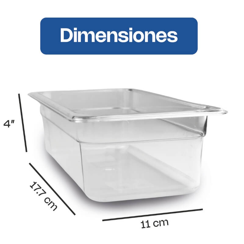INPONO-4 CALEDONIA Inserto Noveno 4" / 0.9 Litros de Policarbonato 17.7 x 11 x 10.16 cm - Imagen 3