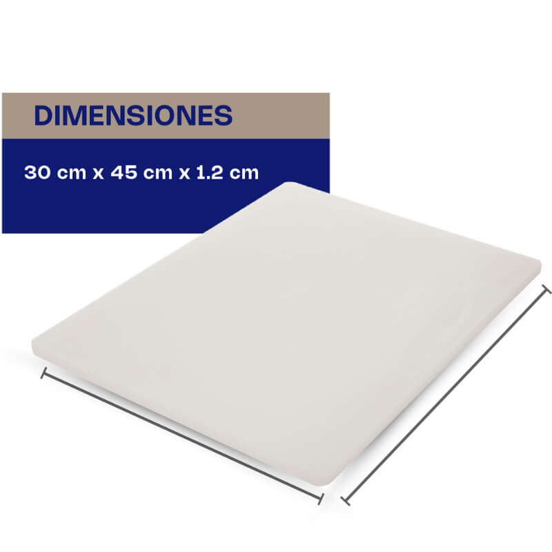TAPACO-12B CALEDONIA Tablas para cortar 12" 30 x 45 x 1.2 cm Blanco - Imagen 3