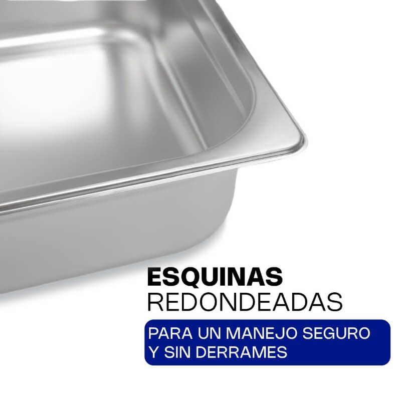 INAE-4 CALEDONIA Inserto Entero 4" / 13.3 Litros de Acero Inoxidable 33 x 53.5 x 10.16 cm - Imagen 4