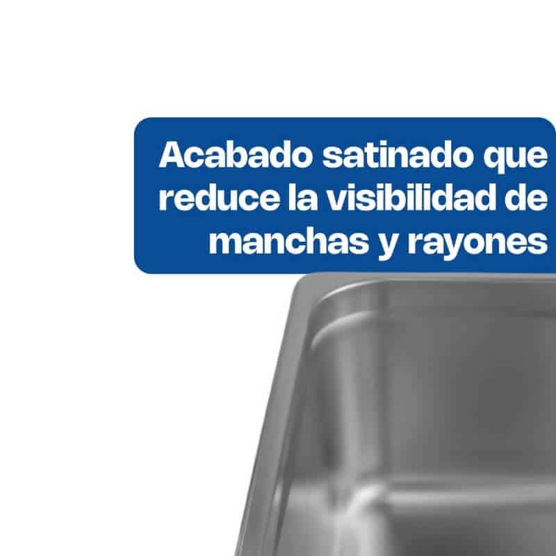 INAM-8 CALEDONIA Inserto Medio 8" / 12 Litros de Acero Inoxidable 32.5 x 26.5 x 20.32 cm - Imagen 4