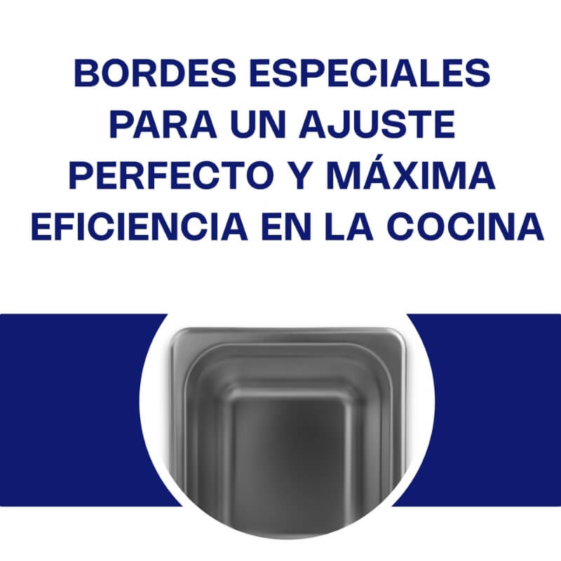 INAM-6 CALEDONIA Inserto Medio 6" / 9 Litros de Acero Inoxidable 32.5 x 26.5 x 15.24 cm - Imagen 5
