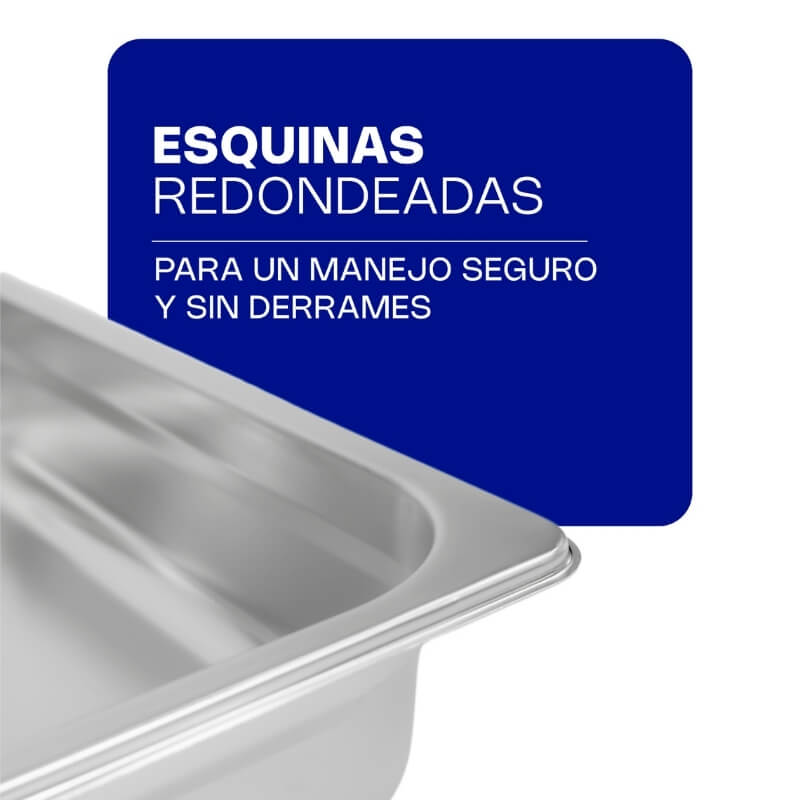 INAT-2.5 CALEDONIA Inserto Tercio 2.5" / 2.5 Litros de Acero Inoxidable 33 x 17.8 x 6.35 cm - Imagen 4