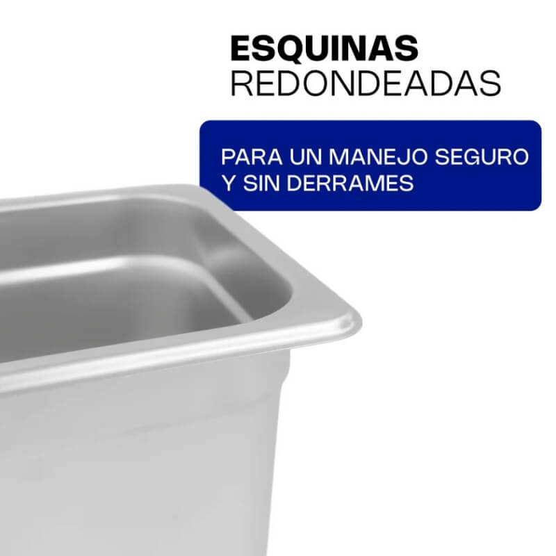 INAS-6 CALEDONIA Inserto Sexto 6" / 4.1 Litros de Acero Inoxidable 17.5 x 16 x 15.24 cm - Imagen 4