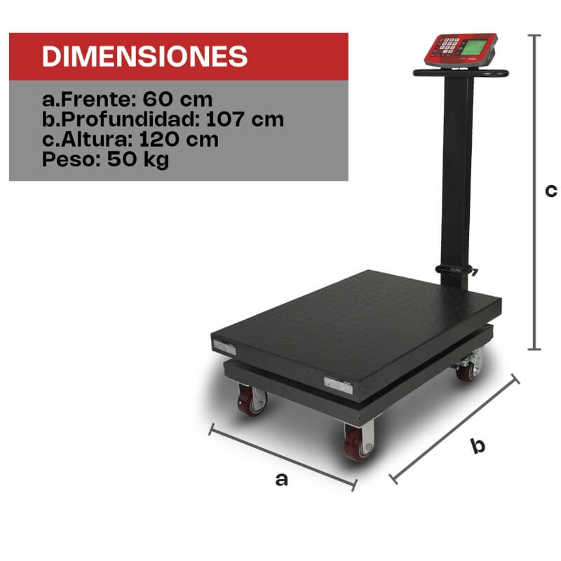 BAPLE-800 VINSON Báscula de Plataforma Plegable 800 kg - Imagen 4
