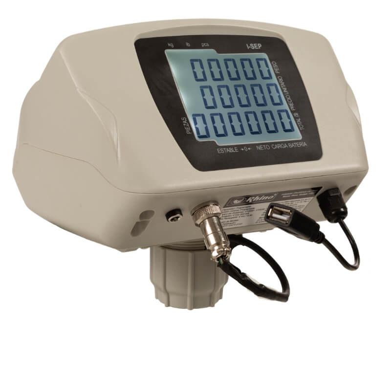 I-SEP RHINO Indicador para Plataforma Peso, Precio y Total con Puerto USB - Imagen 4