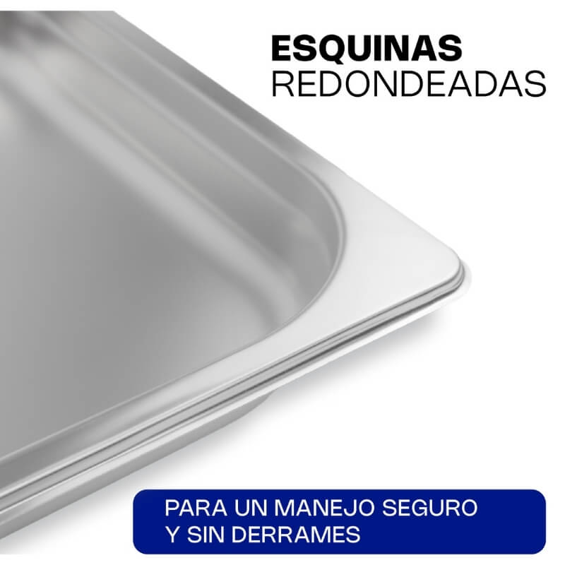INAE-1.5 CALEDONIA Inserto Entero 1.5" / 4.8 Litros de Acero Inoxidable 33 x 53.5 x 3.81 cm - Imagen 6