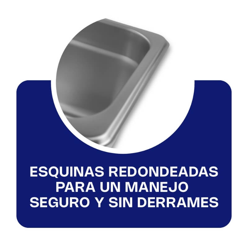 INAM-6 CALEDONIA Inserto Medio 6" / 9 Litros de Acero Inoxidable 32.5 x 26.5 x 15.24 cm - Imagen 6