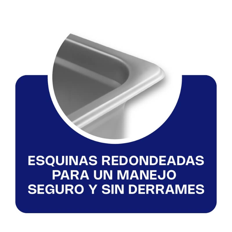 INAC-6 CALEDONIA Inserto Cuarto 6" / 4.1 Litros de Acero Inoxidable 26.5 x 16.2 x 15.24 cm - Imagen 5