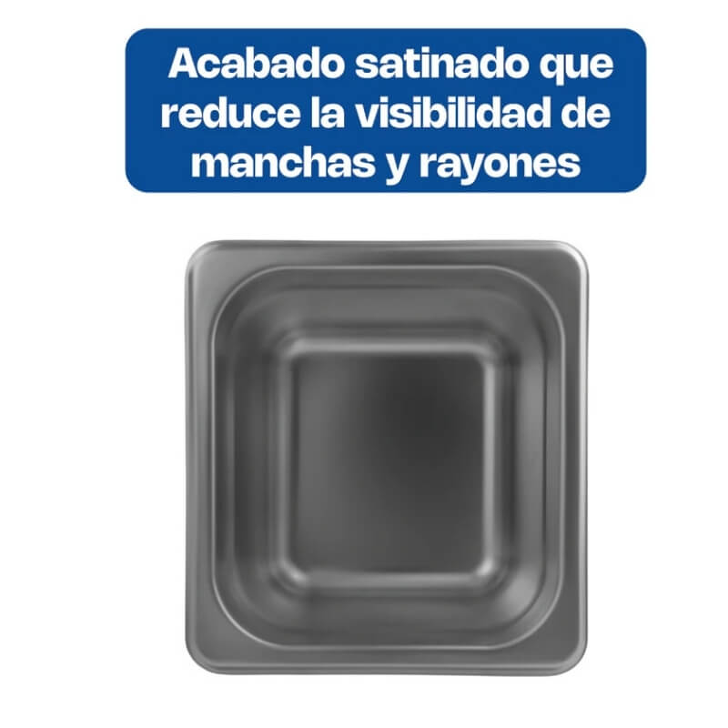 INAS-6 CALEDONIA Inserto Sexto 6" / 4.1 Litros de Acero Inoxidable 17.5 x 16 x 15.24 cm - Imagen 5
