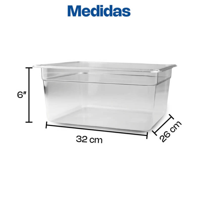 INPOME-6 CALEDONIA Inserto Medio 6" / 8 Litros de Policarbonato 32 x 26 x 15.24 cm - Imagen 4