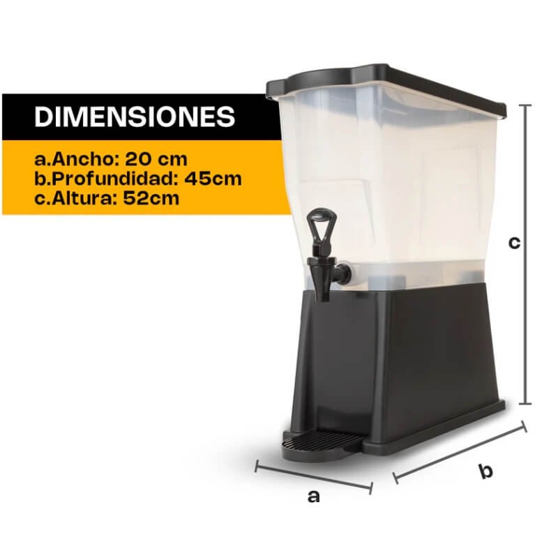 DISBE-13 CALEDONIA Dispensador de Bebidas 13 Litros - Imagen 5