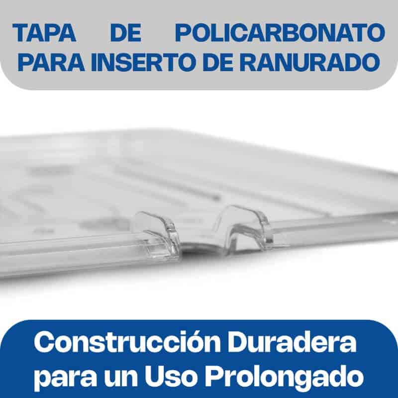 TAMEPO-RA CALEDONIA Tapa de Inserto Medio Ranurada de Policarbonato 32 x 26 x 1 cm - Imagen 6