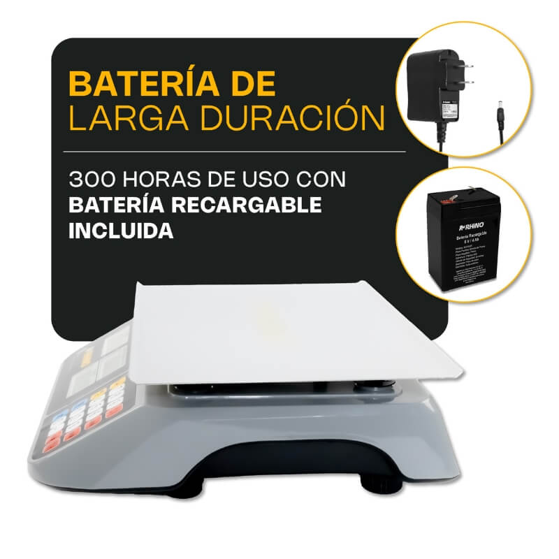 BAR-10 RHINO Bascula Peso - Precio con Puerto USB 60 kg - Imagen 5