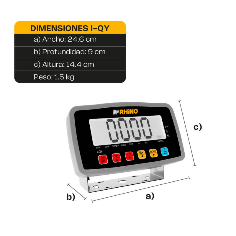 I-QY RHINO Indicador para Plataforma Contador con Puerto USB y RS-232 - Imagen 6