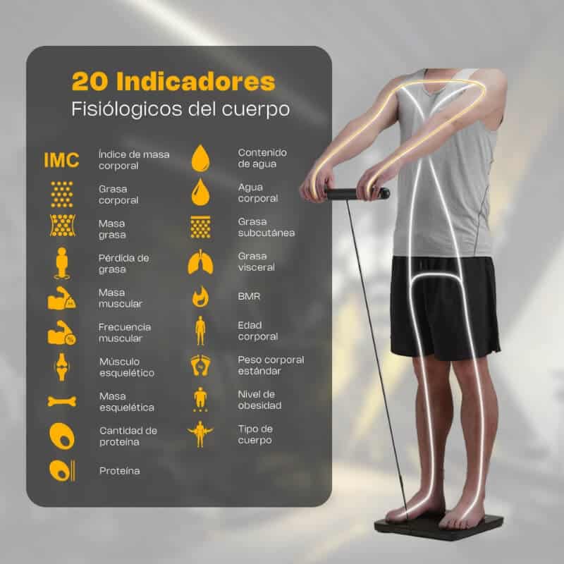 BIOMA-180 RHINO Báscula Inteligente de Pesaje Corporal con 8 Electrodos 180 kg - Imagen 6