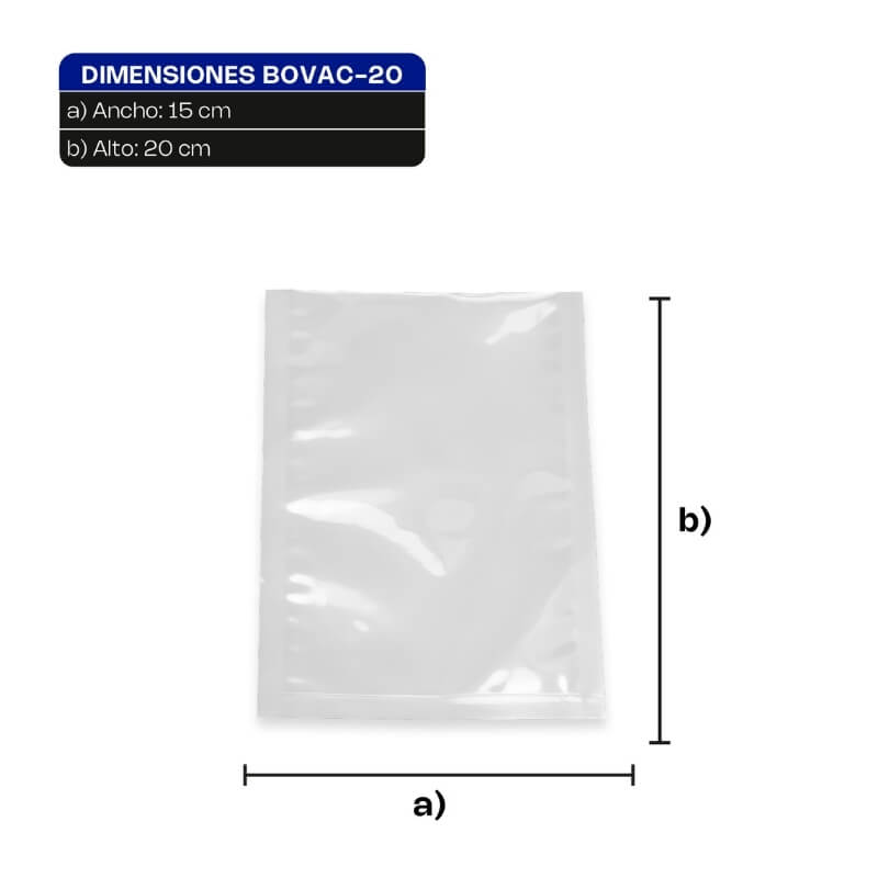 BOVAC-20 RHINO Bolsa para Empacadora al Vacío 15 x 20 cm - Imagen 7