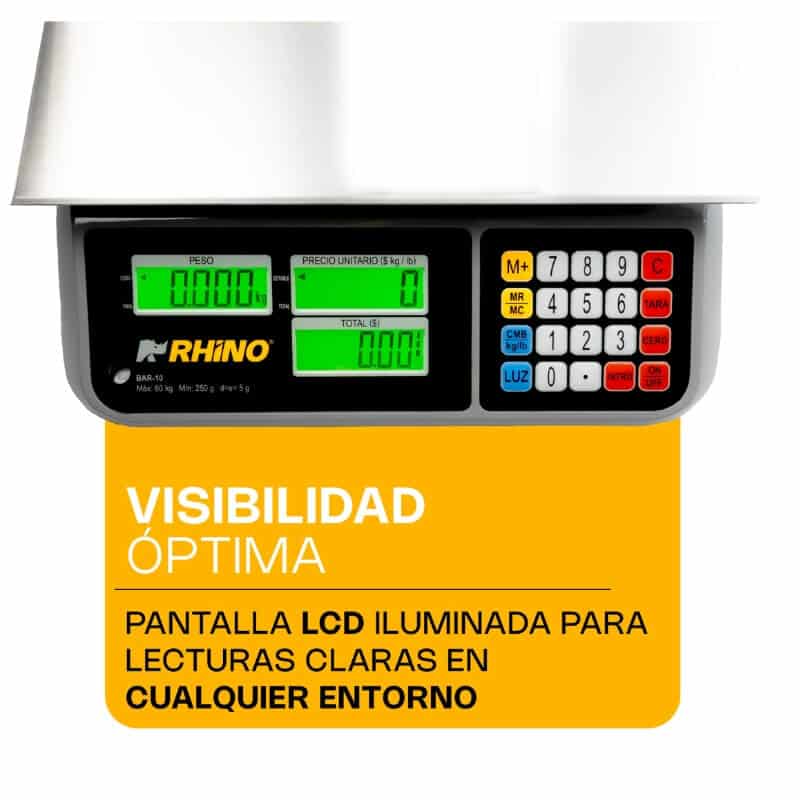 BAR-10 RHINO Bascula Peso - Precio con Puerto USB 60 kg - Imagen 6