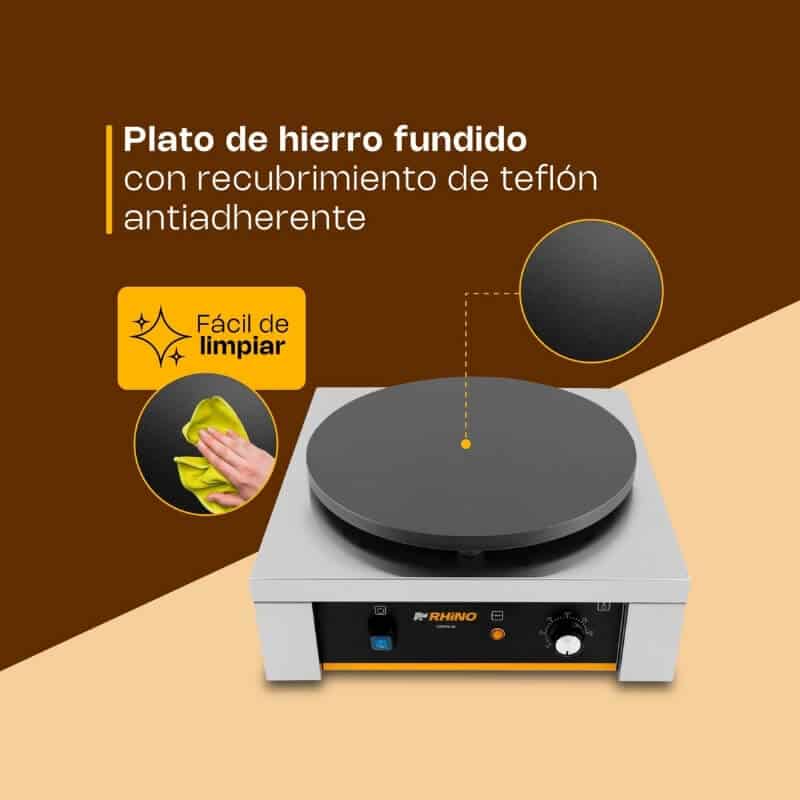 CREPE-40 RHINO Crepera Eléctrica con Plato de 40 cm - Imagen 8