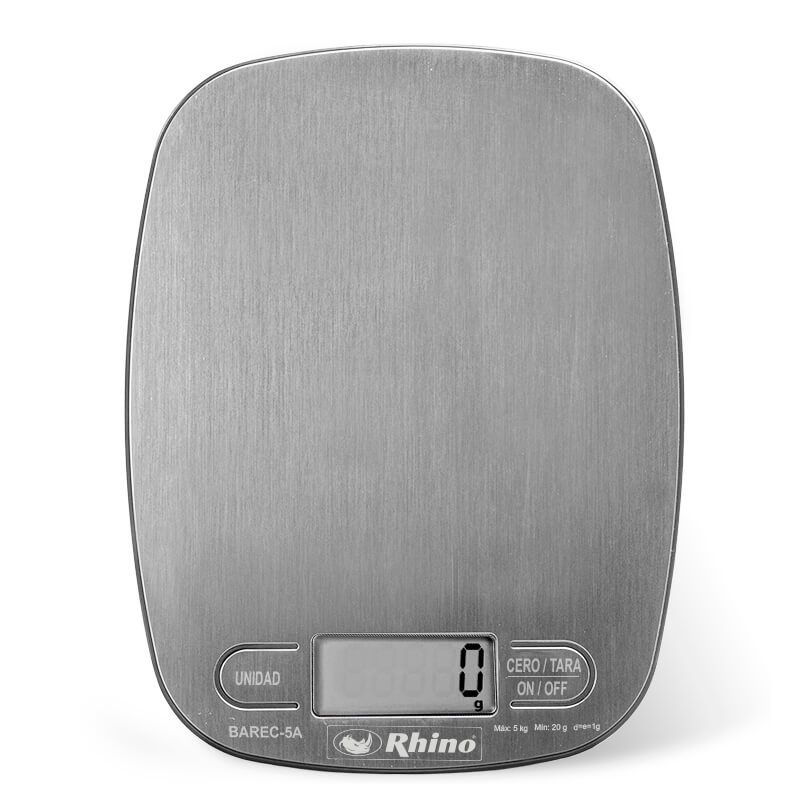 BAREC-5A RHINO Báscula de Cocina con Plato Rectangular de Acero 5 kg - Imagen 2