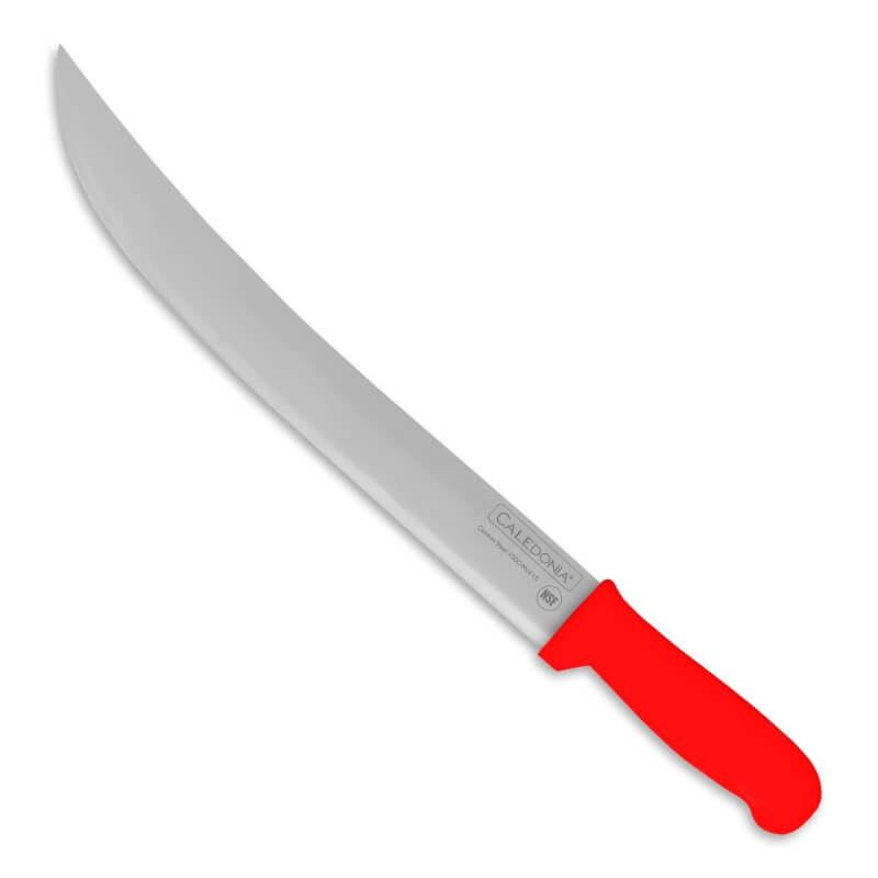 CABIC-14R CALEDONIA Cuchillo Bistecero Curvo 14" Rojo